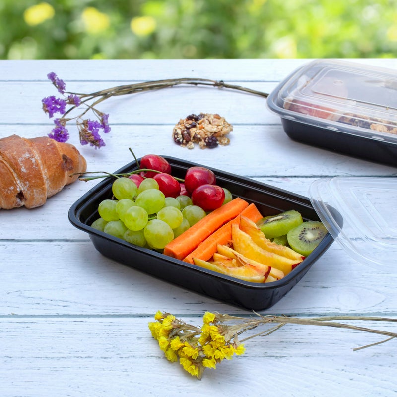 GUSTO [28 oz - 50 Count 1-Compartment Meal Prep Containers with Lids â€“ Reusable, Microwaveable, Dishwasher & Freezer Safe, BPA-Free Food Storage Boxes for Portion Control (Formerly Comfy Package) - Image 3